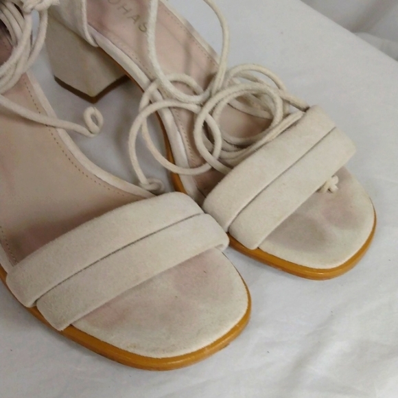 Alohas Suede Sandals With Block Heels Size EU 37/US 6.5 - Picture 4 of 10